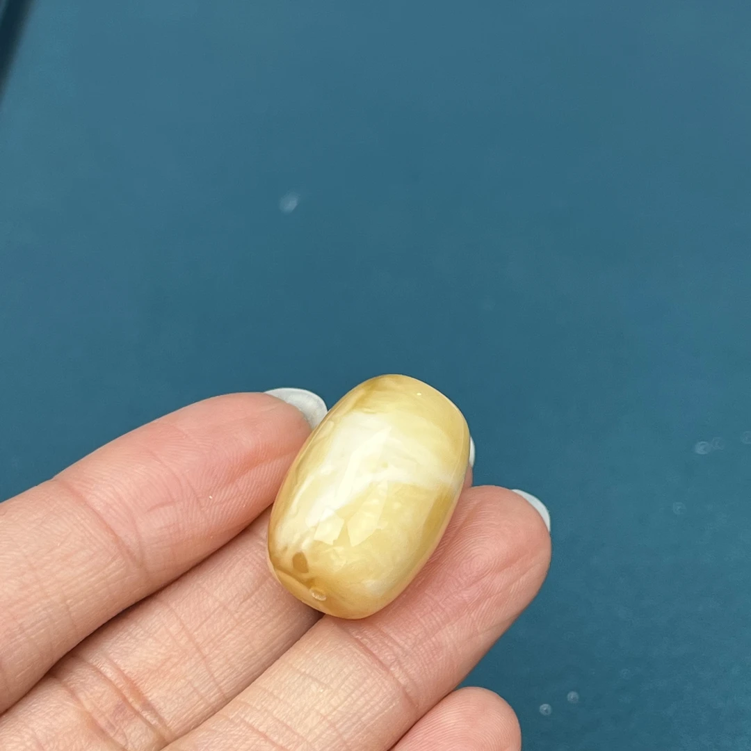 Y4880天然原矿蜜蜡 妖花桶珠15.5x22.6mm 3.6克抖音基地质检发货