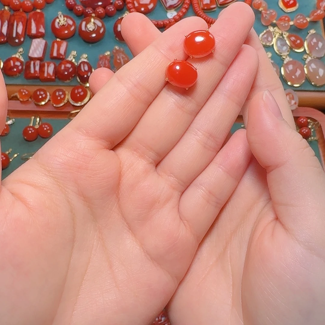 南红玛瑙银S925镶嵌11