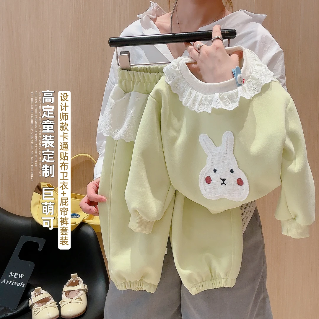 女宝宝少女风秋季2025上新女童休闲可爱套装套头套装女宝