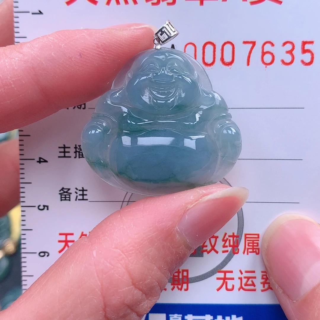 翡翠颈饰18K金镶嵌吊坠