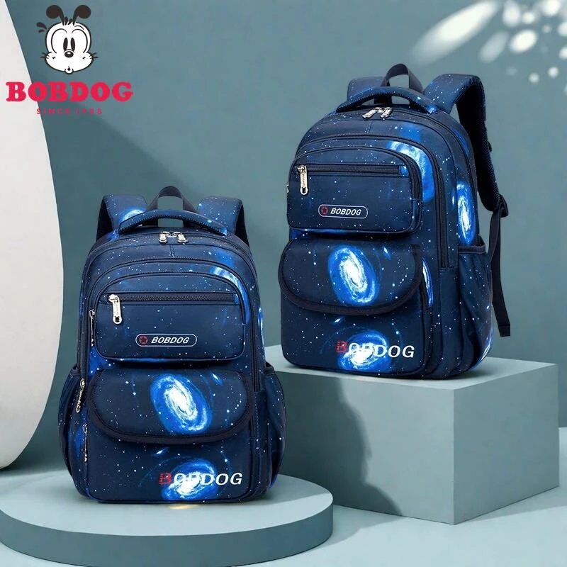 巴布豆儿童书包男童1-34-6一二年级护脊减负大容量女孩小学生书包