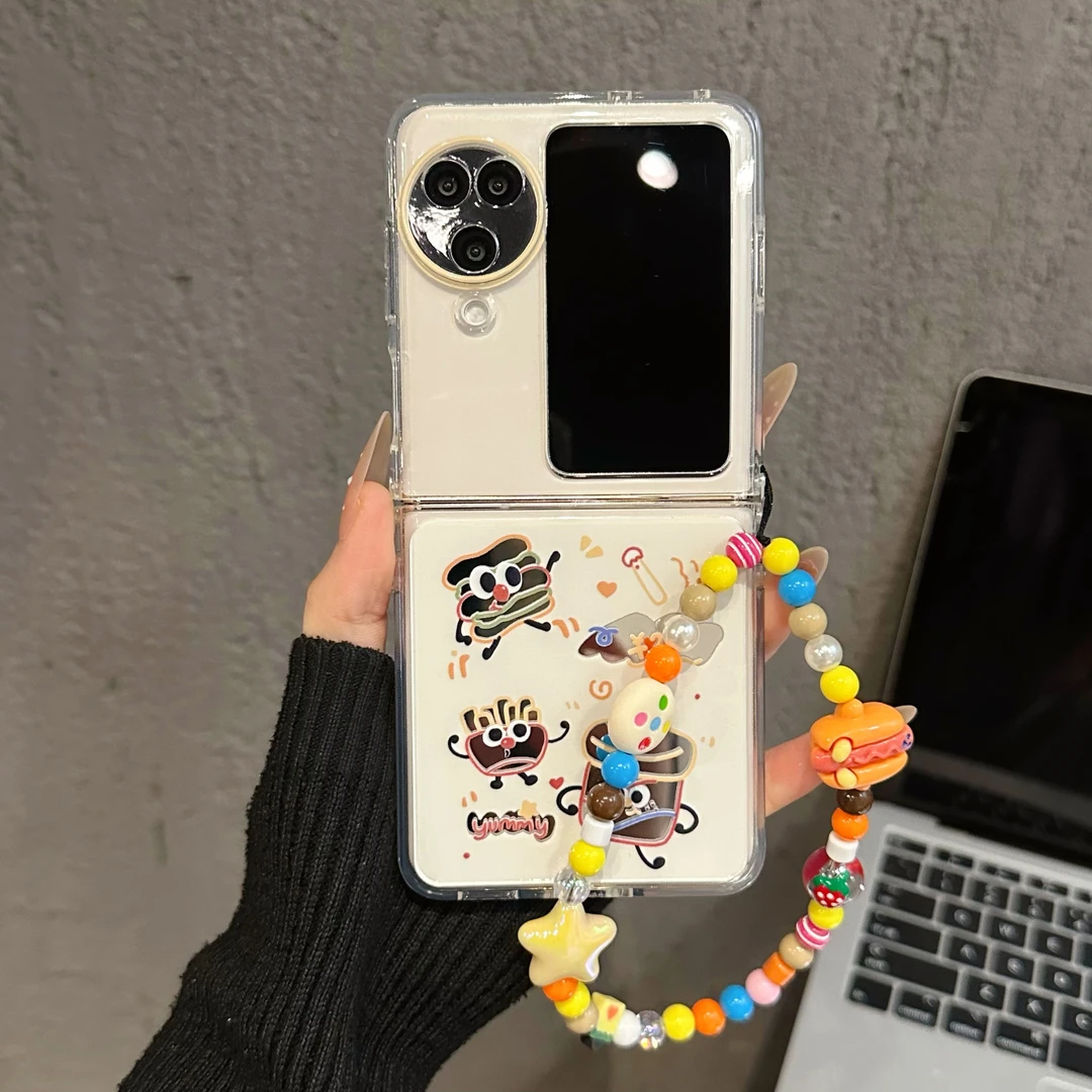 （oppofindn3flip系列）折叠镜面适用oppofindn2防摔手机壳快乐汉堡