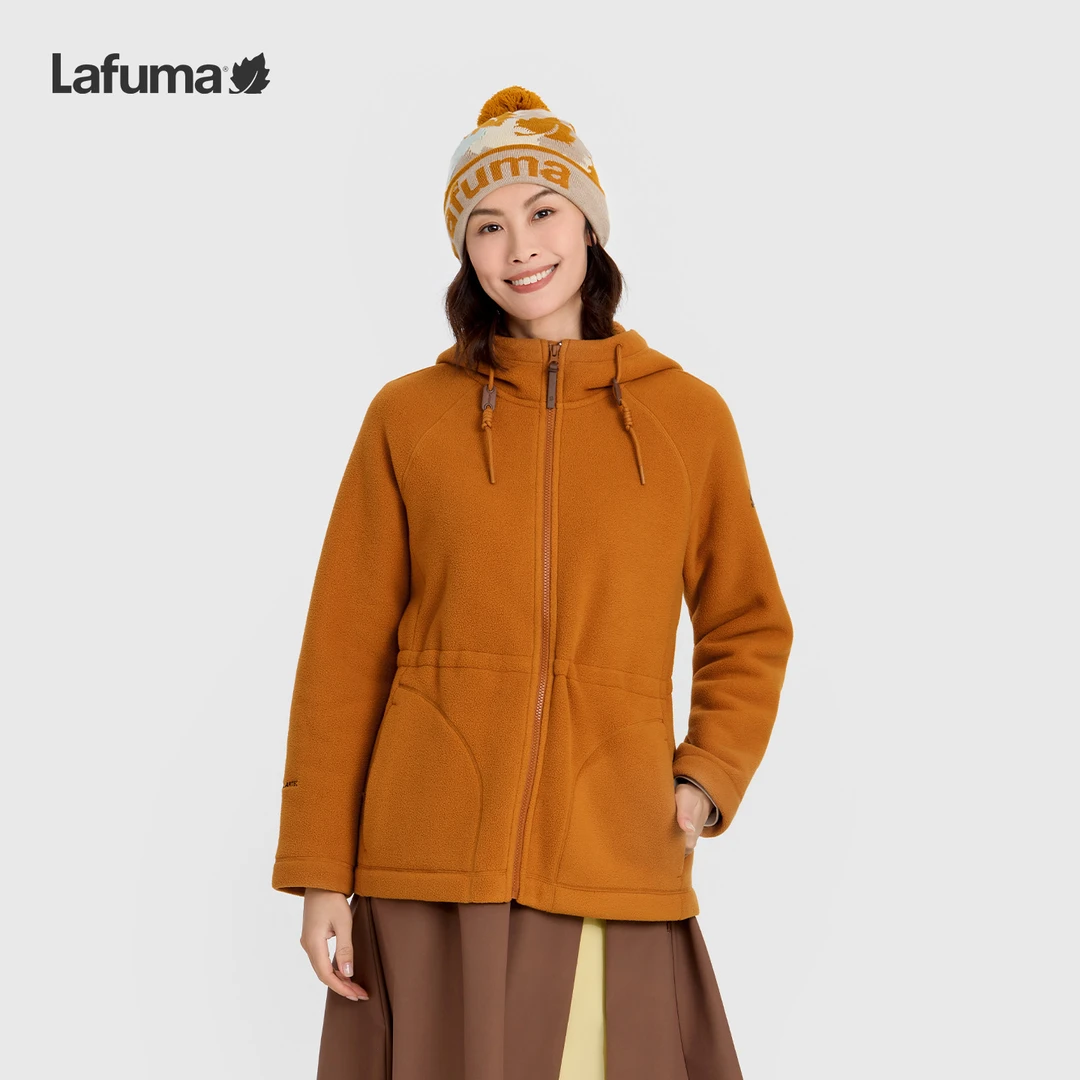 LAFUMA乐飞叶户外25秋冬女Polartec连帽抓绒衣柔软外套LFJA5DR86