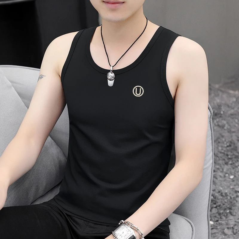 高档背心纯棉男士2025夏季新款外穿马甲坎肩打底运动无袖健身汗衫