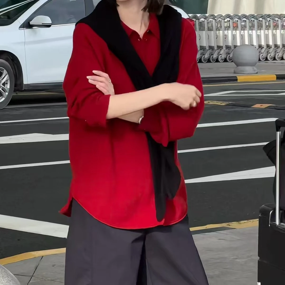 新款气质老钱风慵懒时尚洋气上衣舒适百搭休闲裤女装