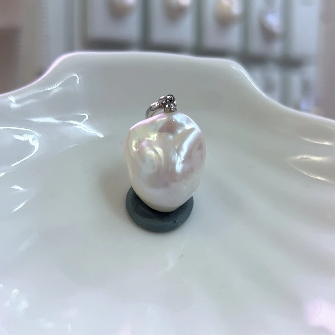 银S925镶嵌颈饰淡水珍珠