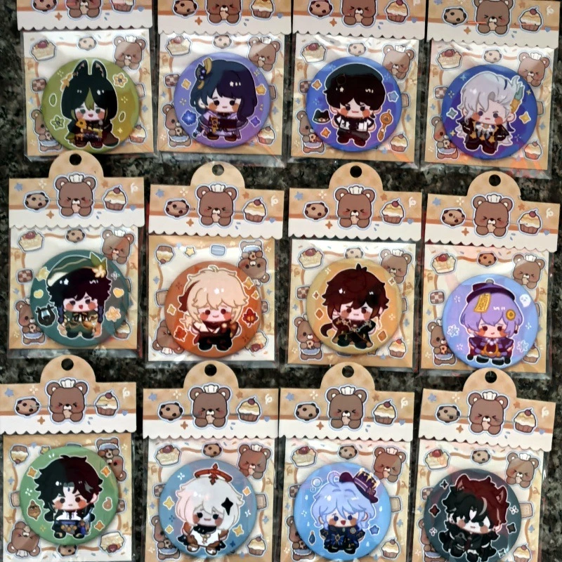 （画师授权）原神原创同人吧唧温迪散兵魈万叶钟离徽章谷子周边