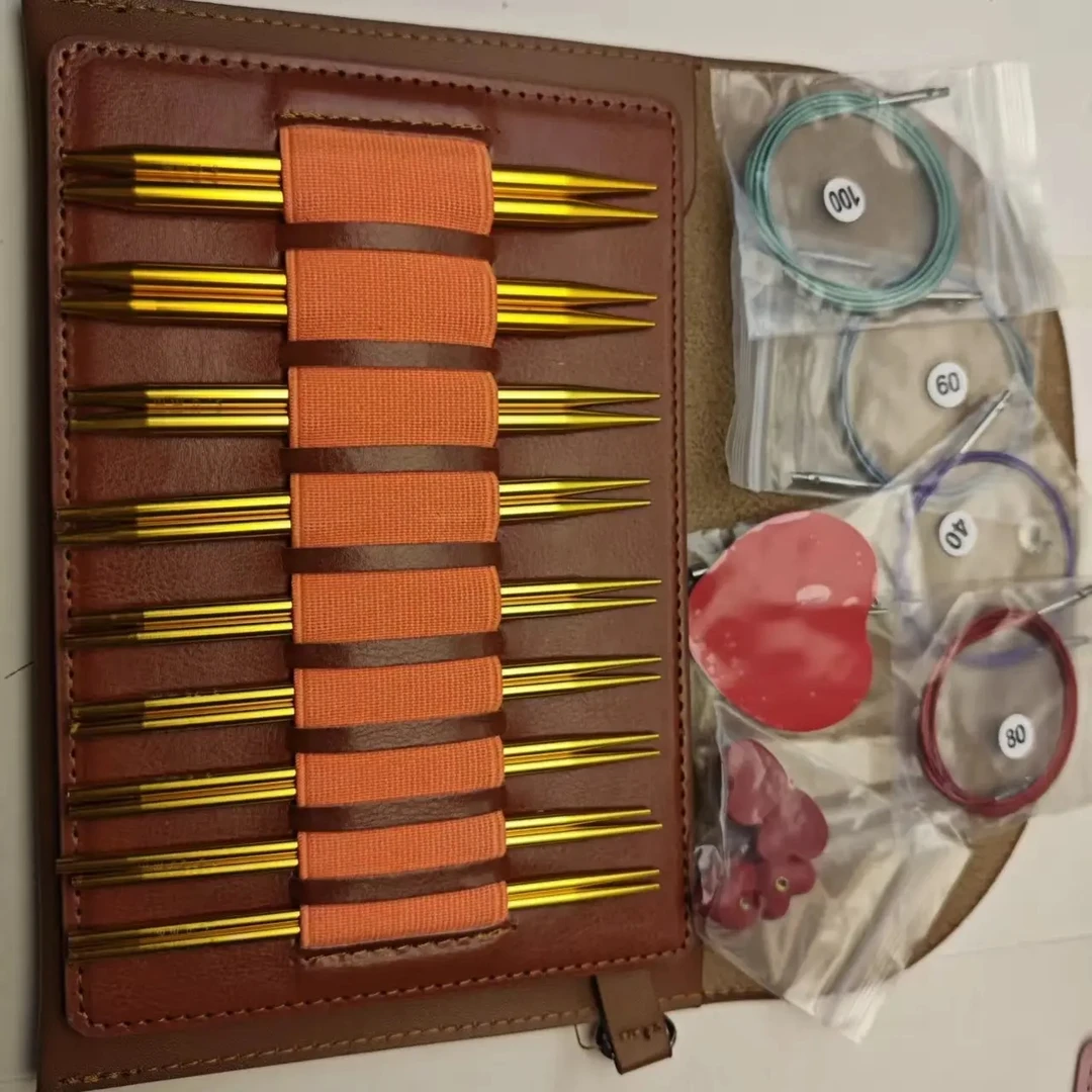 可拆卸不锈钢氧化铝环形针手工编织家用毛衣围巾毛线针