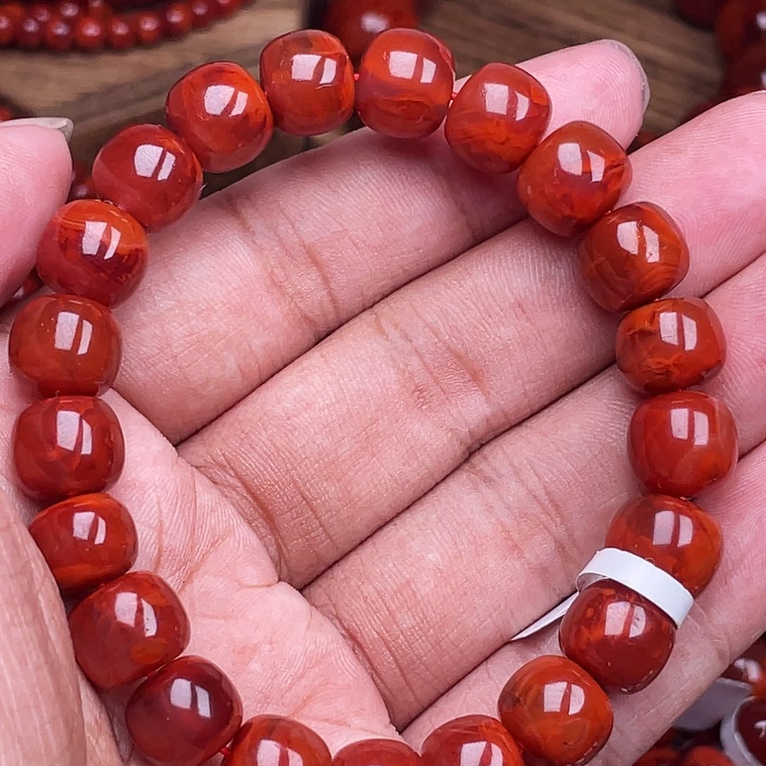 快***＠南红玛瑙未镶嵌手链南红瓦西卡10老型