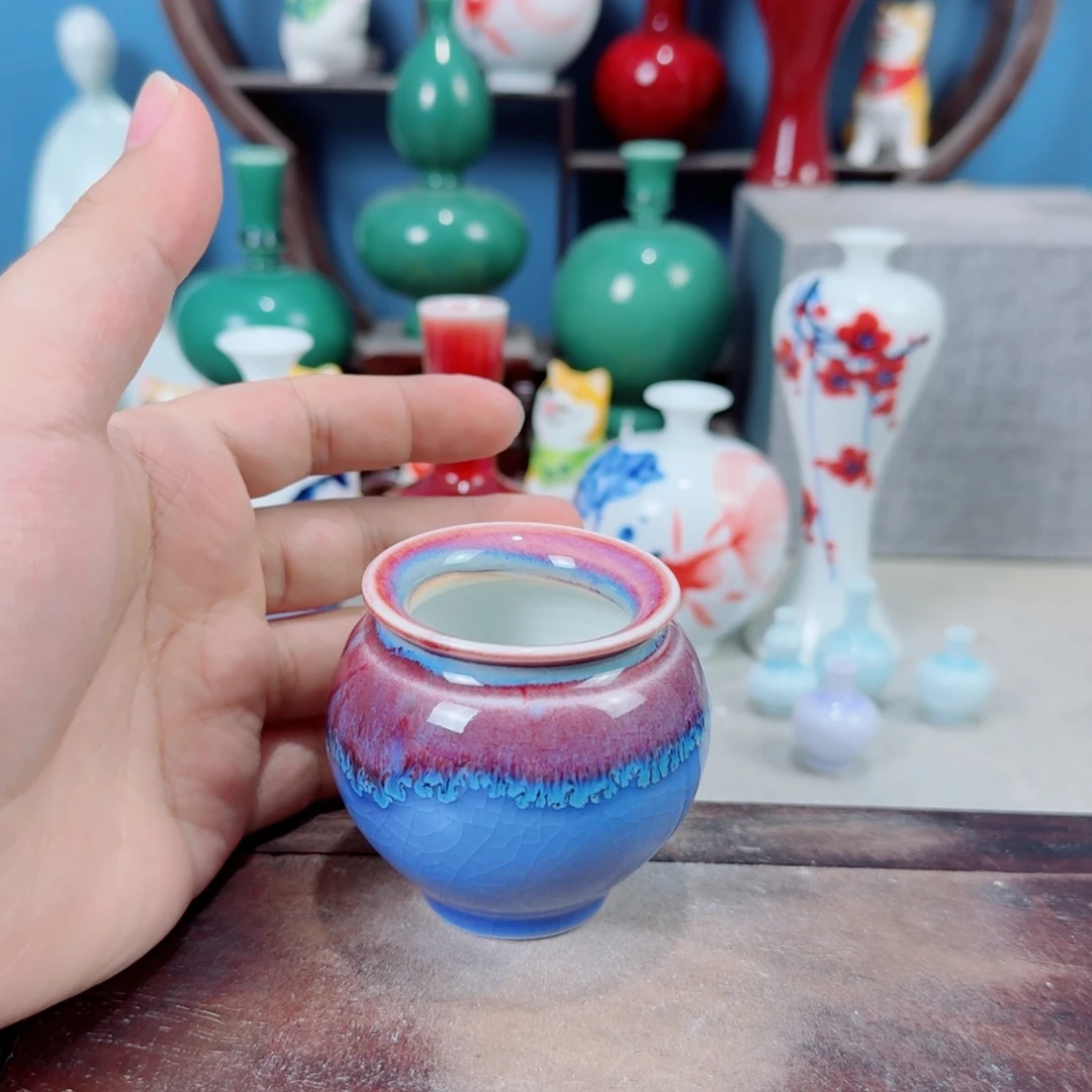 陶瓷手工小花器摆件