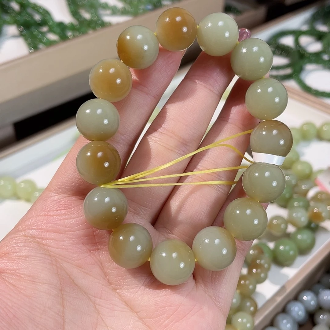 和田玉手链未镶嵌金山矿 14