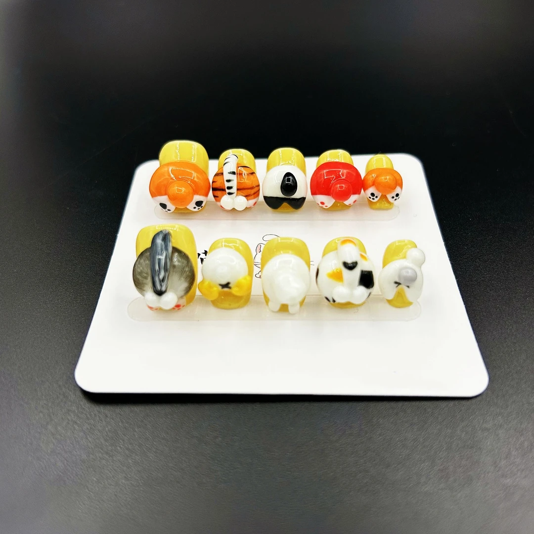 JOJO【猫PP大集合】纯手工捏捏款穿戴甲卡通猫猫美甲下单备注尺码