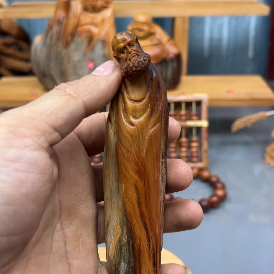 无***疆木崖柏木摆件手把件