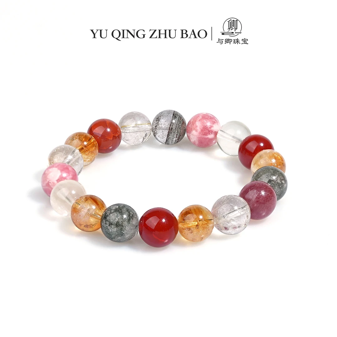【小满】与卿珠宝 红纹石+金发晶+黄塔晶+绿幽灵+柠檬晶+红龙纹玛瑙