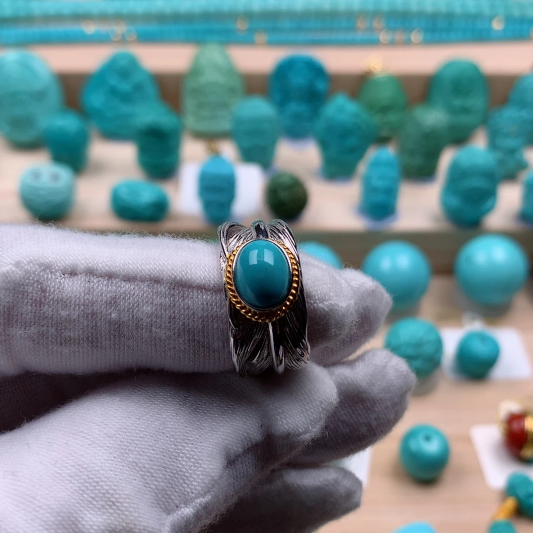 绿松石配饰银S925镶嵌