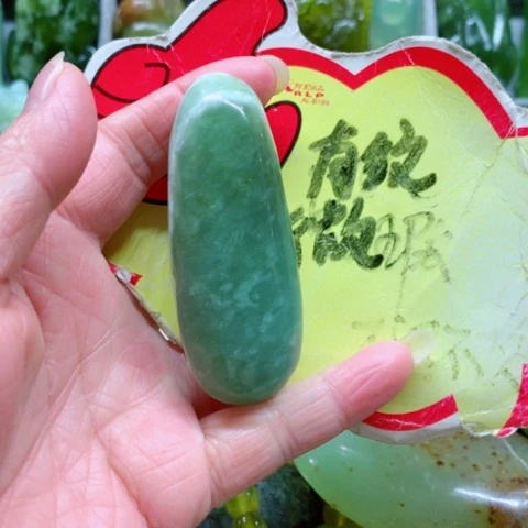 蛇纹石玉未镶嵌手把件