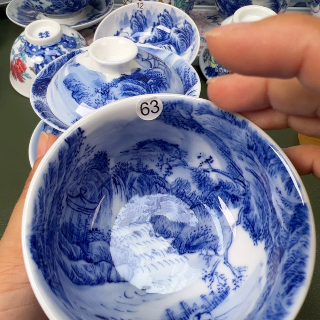 景德镇纯手工纯手绘茶具木木63