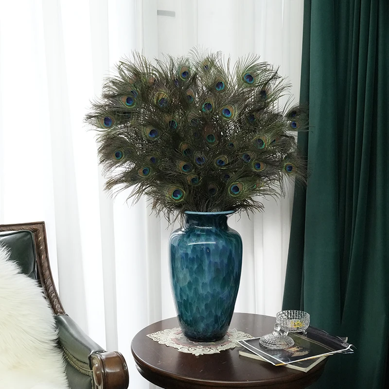 斯里兰卡天然多彩孔雀羽毛