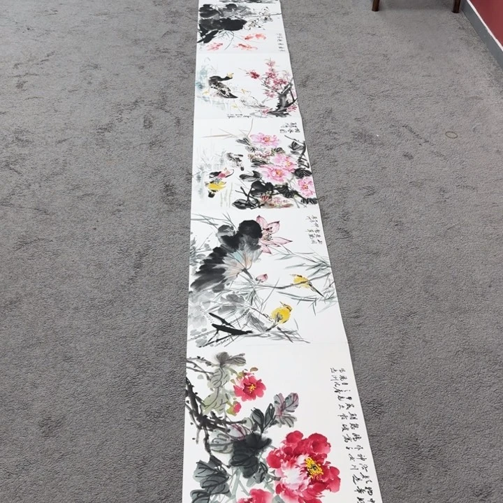 国画书画作品多次参加全国大展精品花鸟册页书法定制