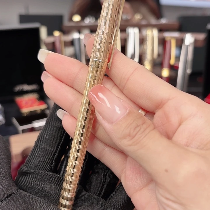 银都家钢笔玫瑰金18k