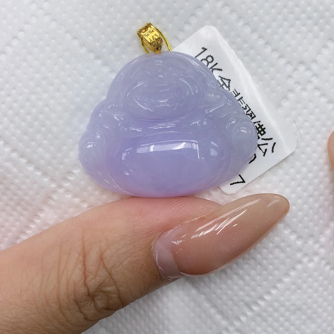 颈饰18K金镶嵌翡翠