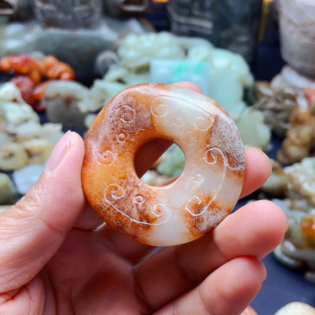 白玉菩提吊坠摆件