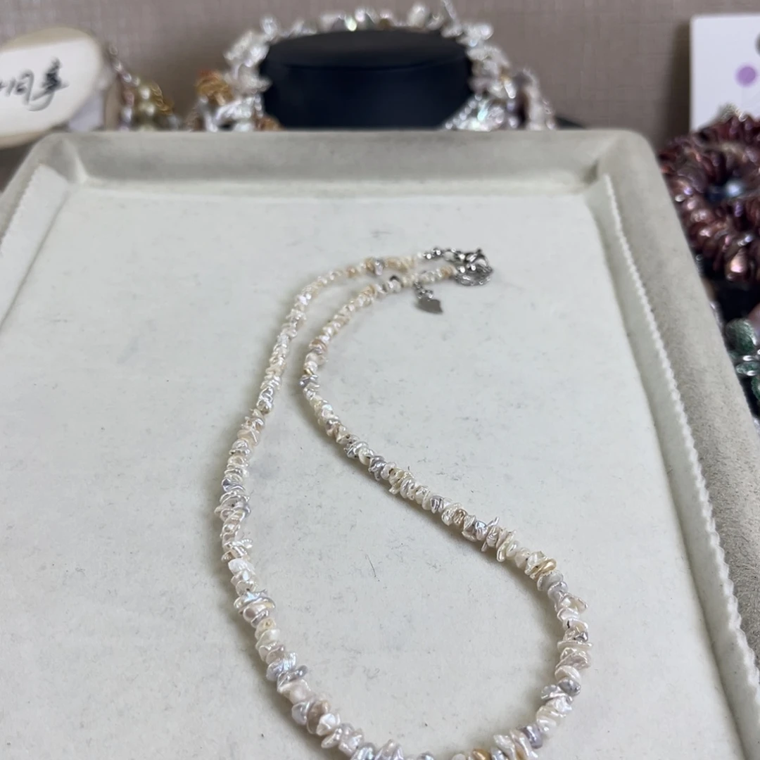 淡水珍珠未镶嵌项链【纯恬】