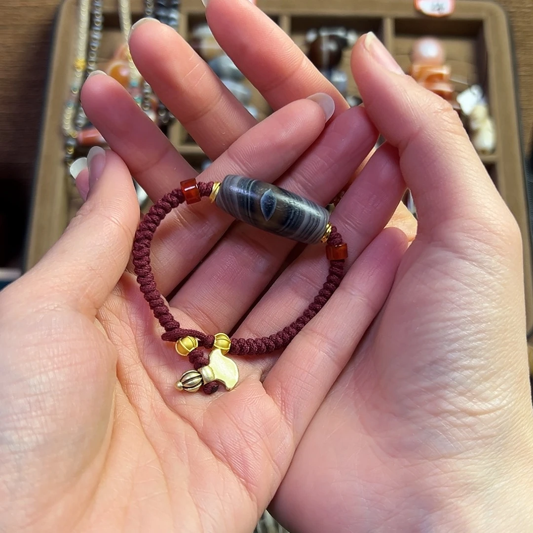 石英石纯铜手串儿