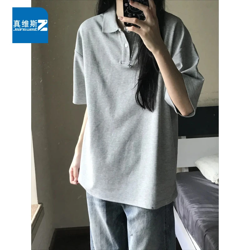 真维斯Z+美式正肩短袖Polo衫男生夏季基础款纯色上衣重磅休闲t恤