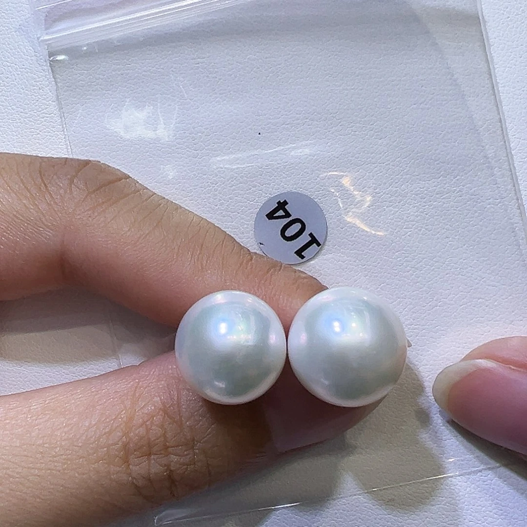 耳饰银S925镶嵌淡水珍珠