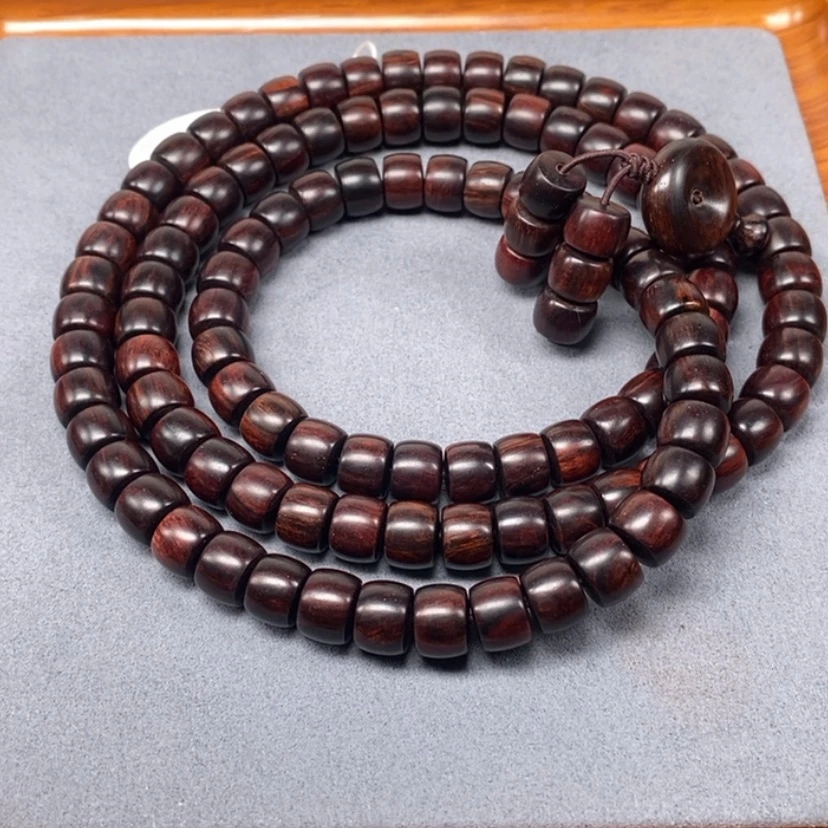 【闪购商品】黄花梨/降香黄檀手串/手链4****4海南黄花梨紫油梨桶珠