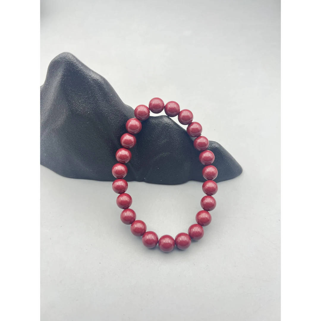 含辰砂工艺品ZJS002-8MM朱砂紫金砂单圈手串