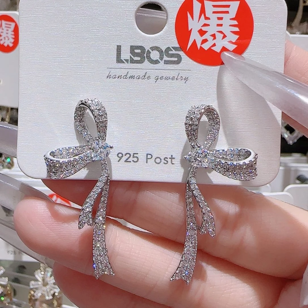 锆石铜合金925银耳环