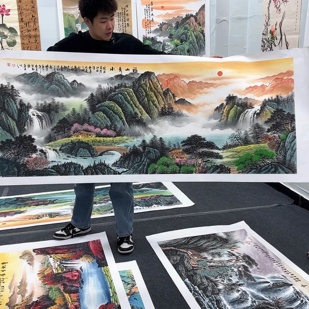 国画国画纯手工作品