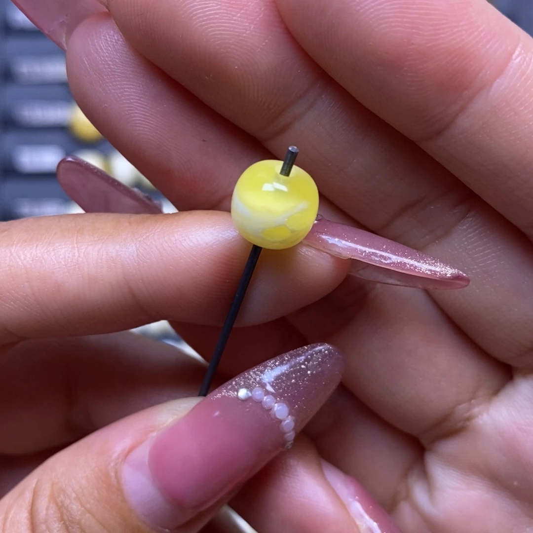 蜜蜡未镶嵌珠宝奇石橘金溶洞妖花聚宝盆9.2*8.2mm