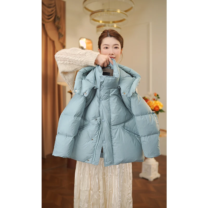 女童冬装羽绒服2025新款儿童冬季加厚90白鸭绒上衣外套3669