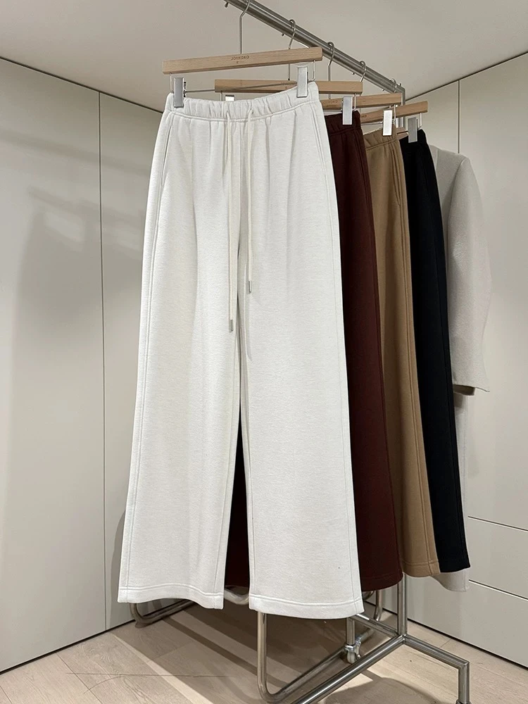 Coco 羊毛抽绳直筒百搭神裤