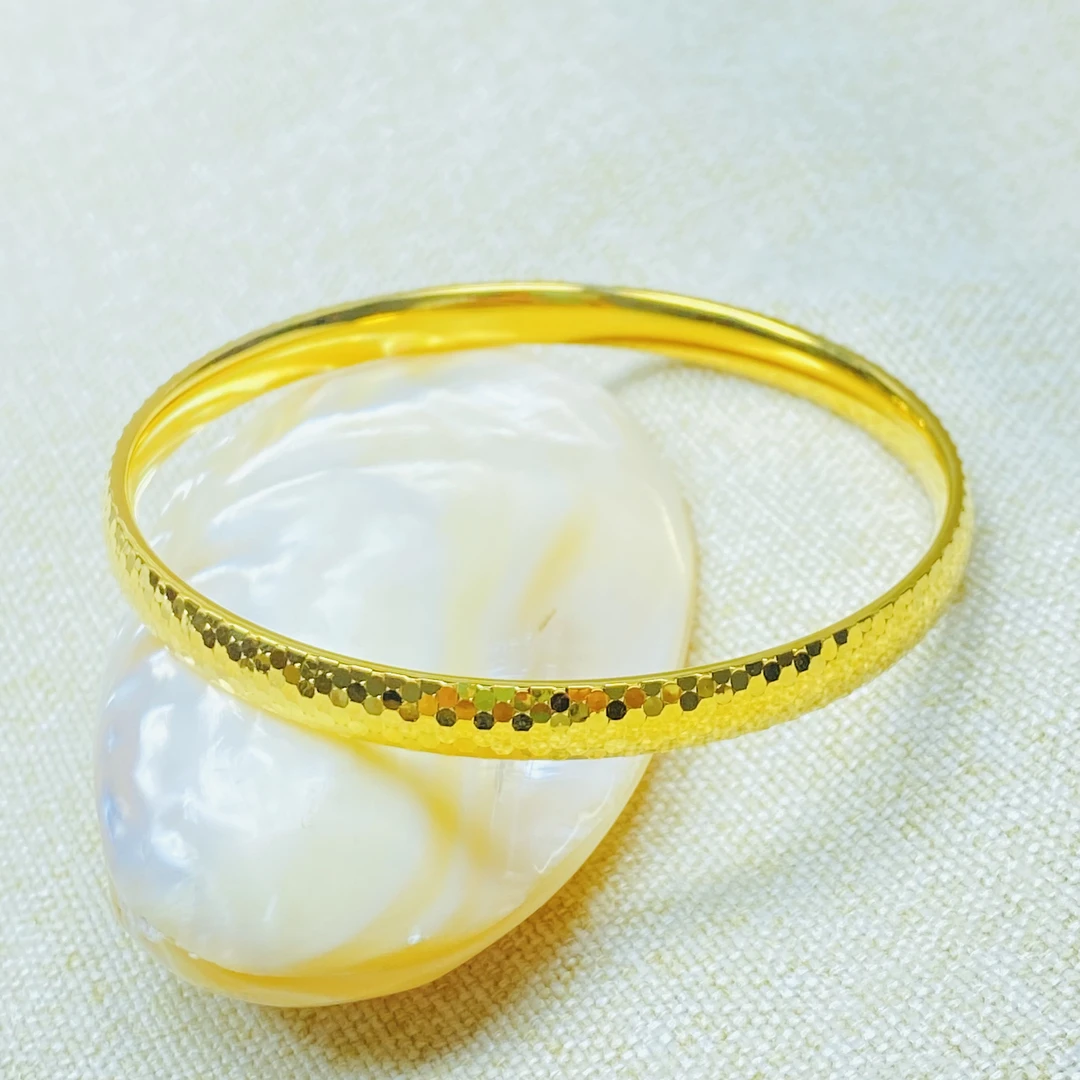 手镯 K0141黄色龙鳞纹闭口手镯多样性发货97652