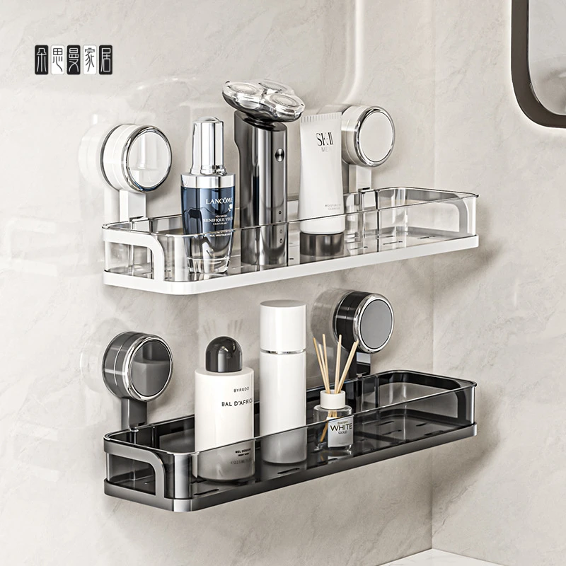 朵思曼吸盘卫生间置物架免打孔洗手台收纳架洗漱台壁挂墙上厕所浴