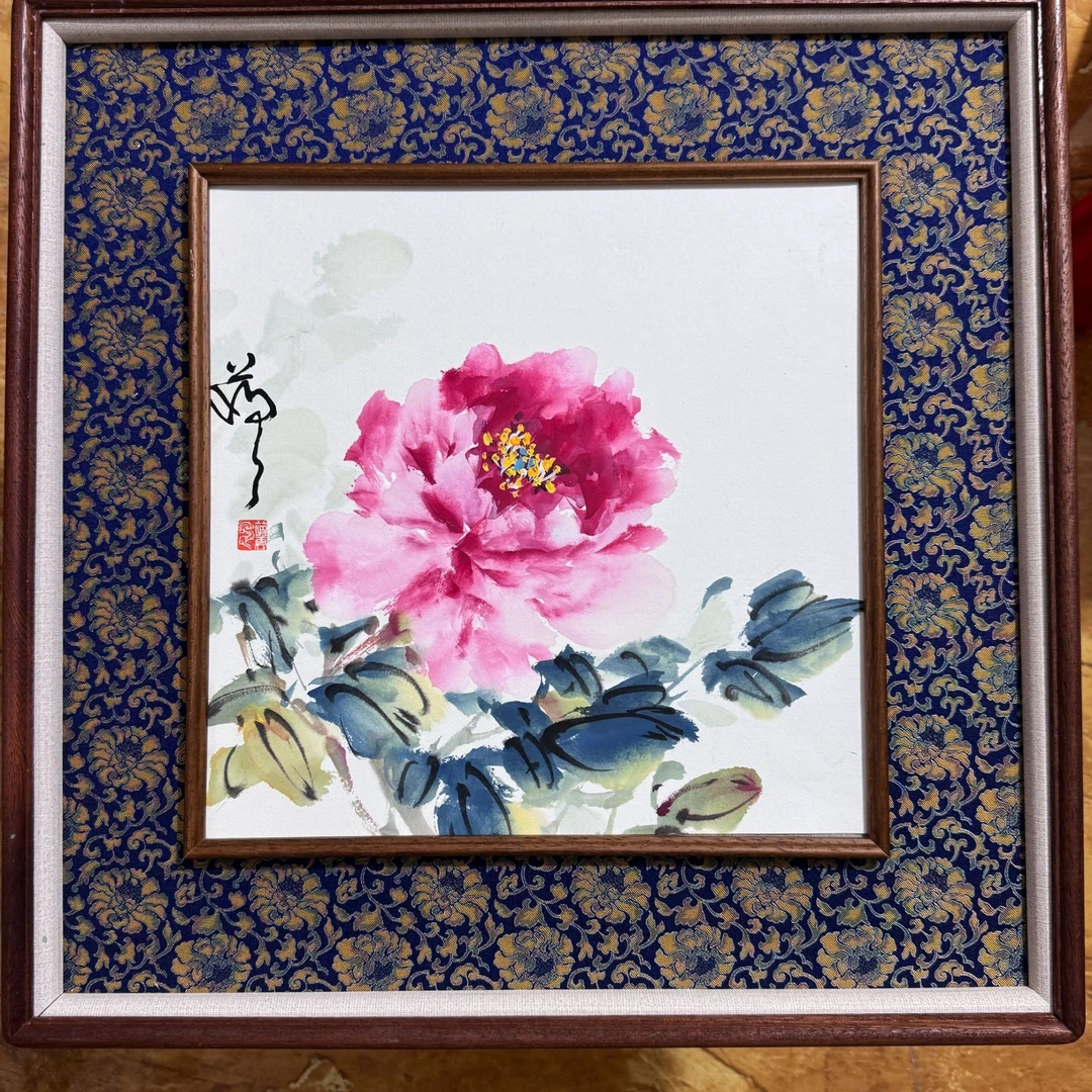 01绘画国画牡丹宣纸