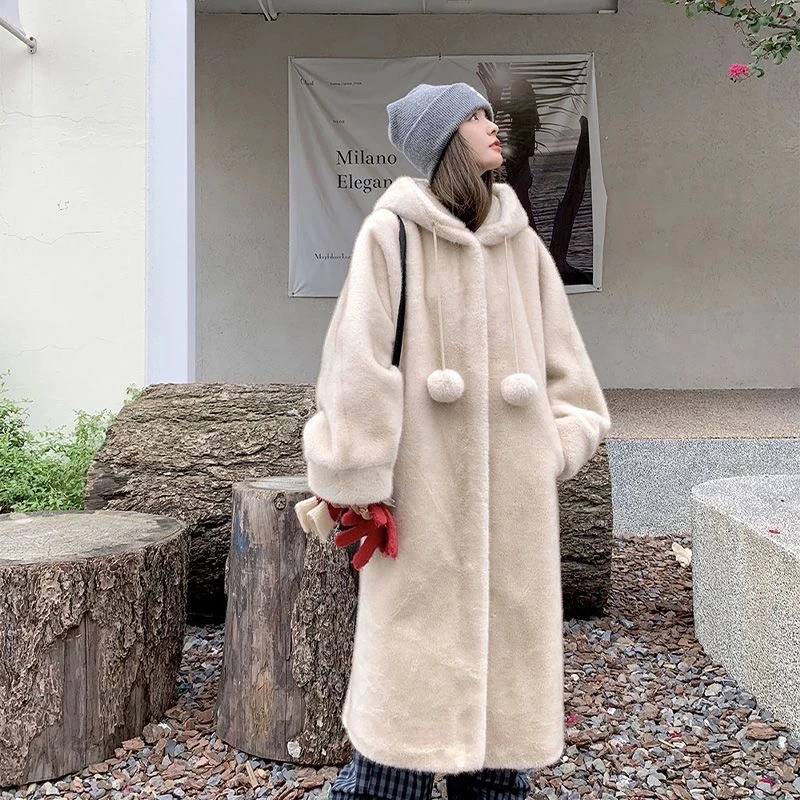 大码胖MM秋冬款加厚短外套巫师帽连帽加厚保暖百搭冬季长外套慵懒