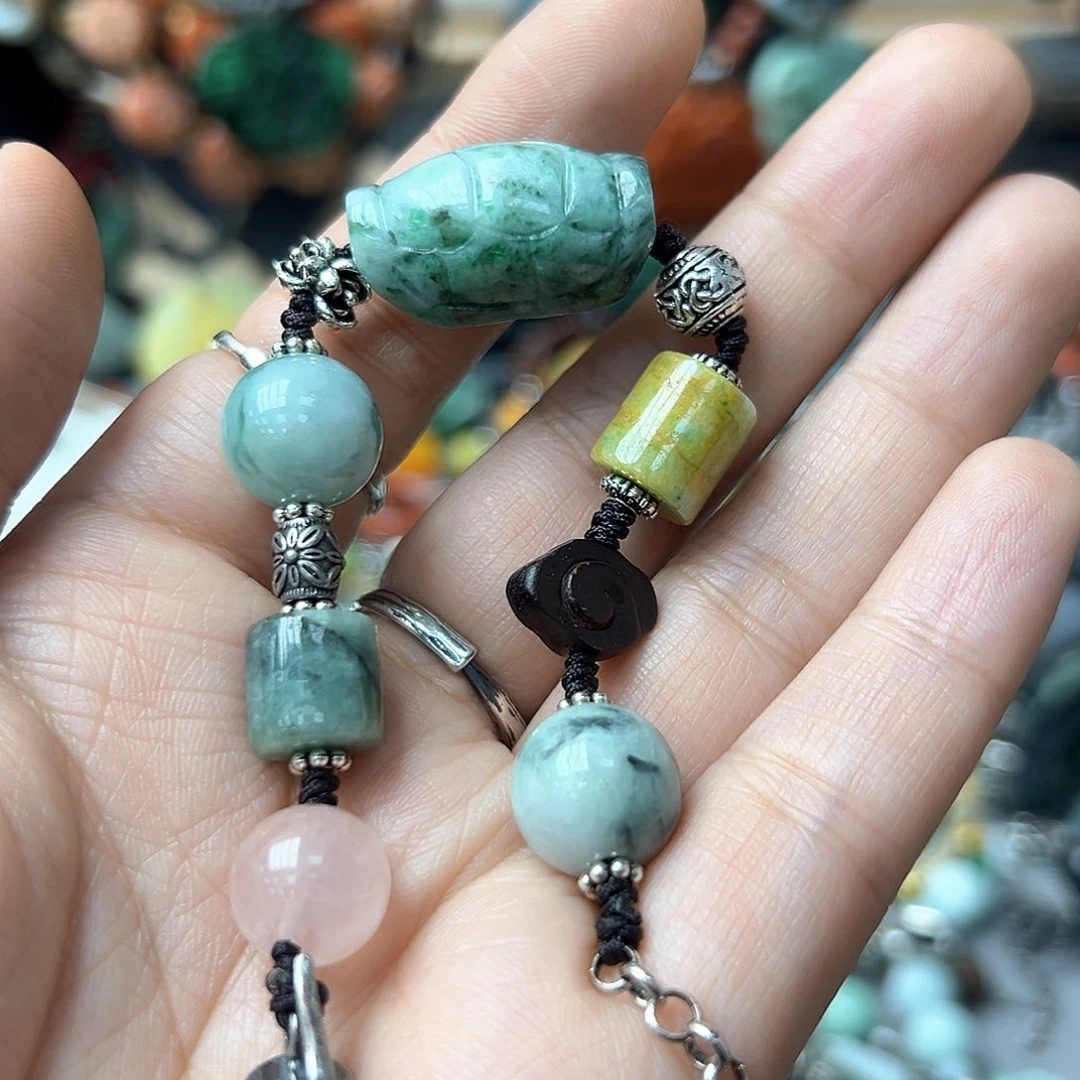 翡翠手链未镶嵌手串