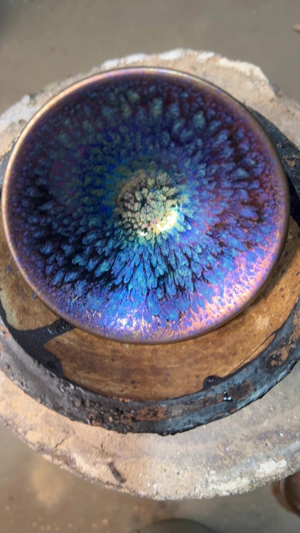 【闪购商品】七彩百花斗笠主人杯