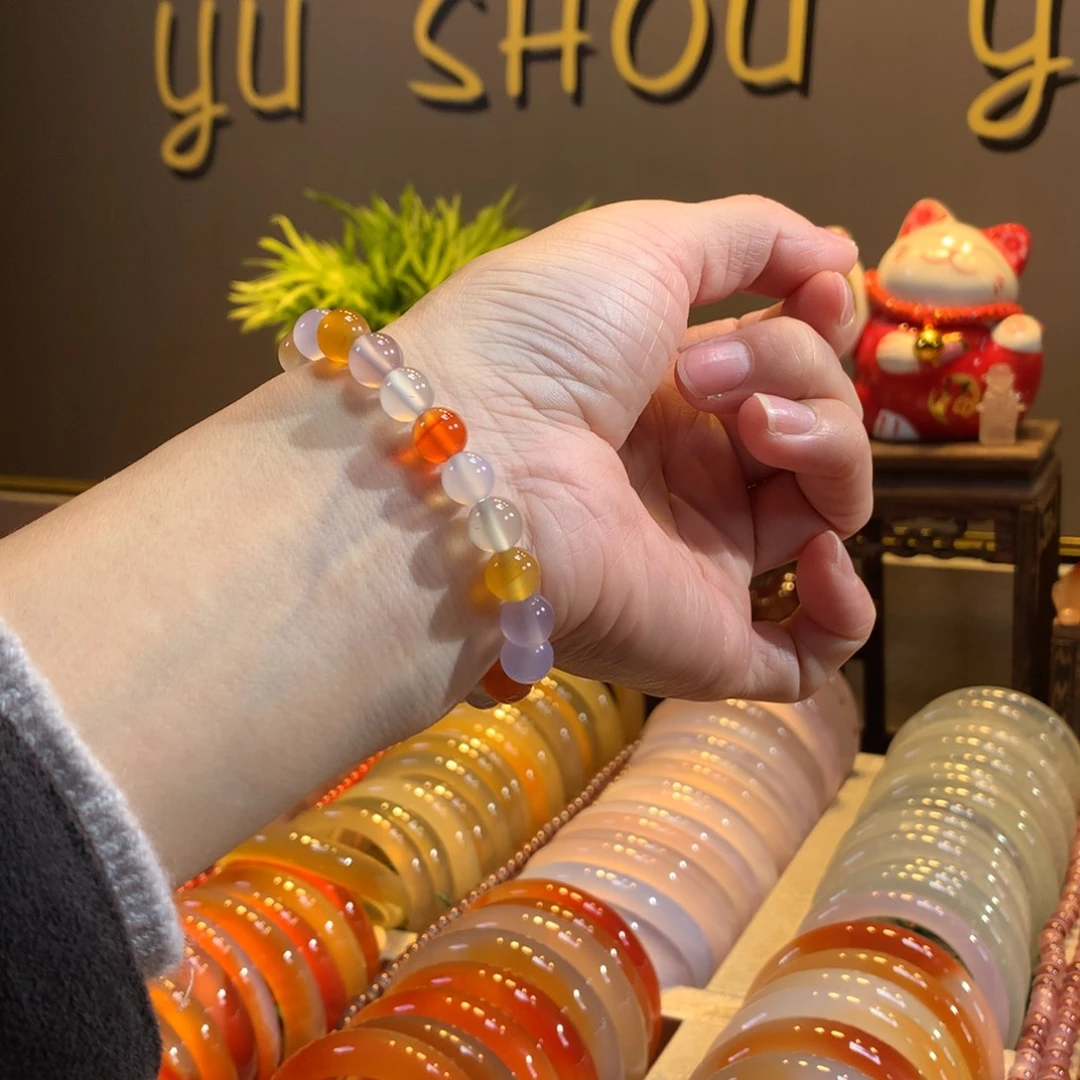 玛瑙/玉髓未镶嵌手链26号