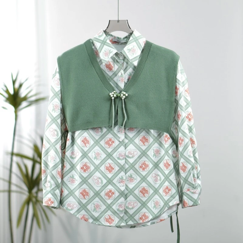 一路童行 谷系列  41  女装 撤柜时尚百搭衬衫套装 223FCS501