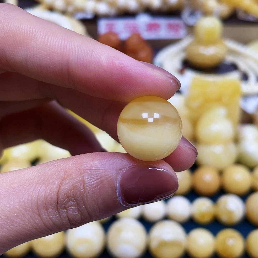 未镶嵌琥珀珠宝奇石16.0mm.圆珠.