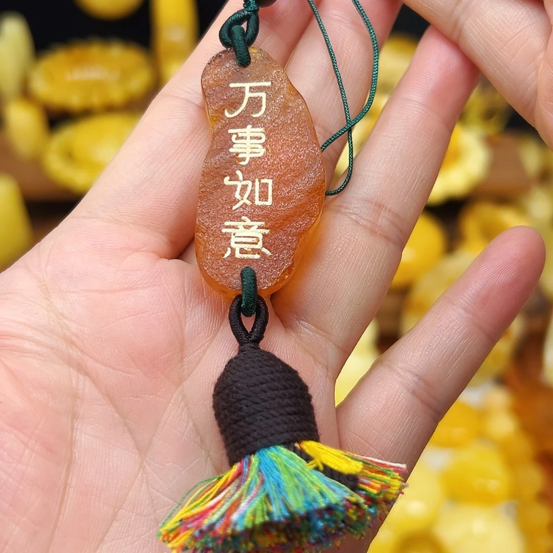 蜜蜡未镶嵌珠宝奇石蜜蜡原石随形挂坠