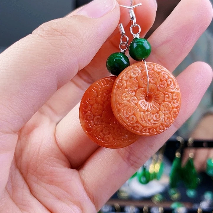 翡翠耳饰未镶嵌饰品