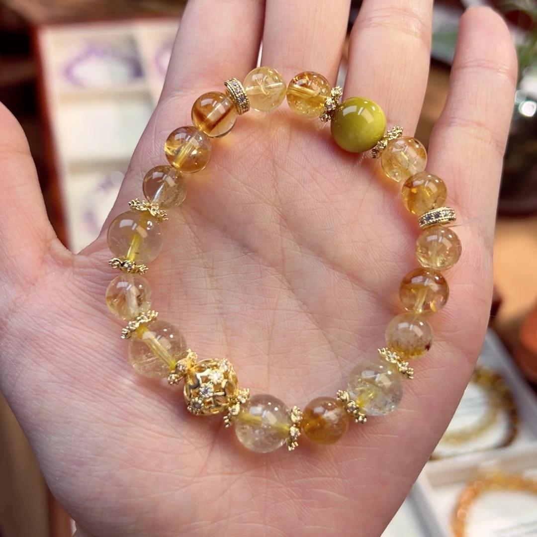 水晶手链未镶嵌黄塔晶