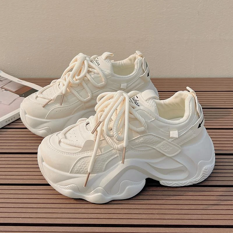 时尚老爹鞋女鞋2025春秋爆款厚底增高运动鞋小众百搭休闲女士鞋子